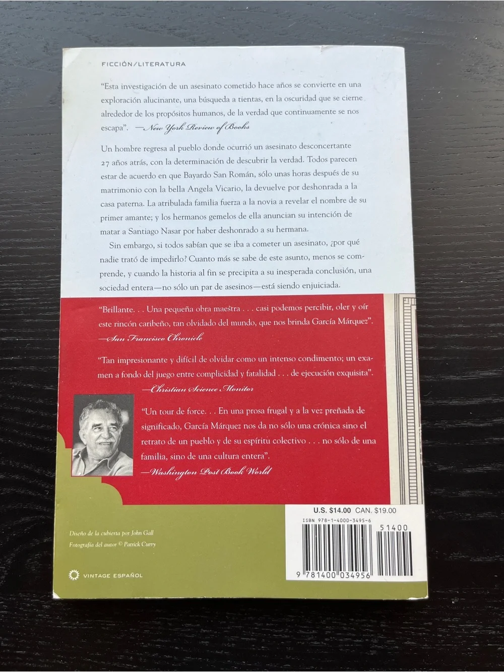 Vintage Espanol Gabriel Garcia Marquez Cronica de una muerte anunciada Book 5